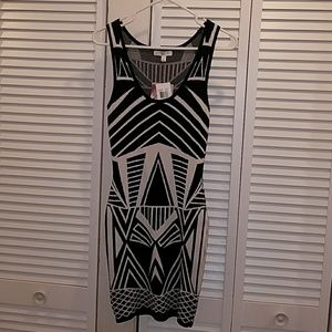 Body con geometric tank mini dress.